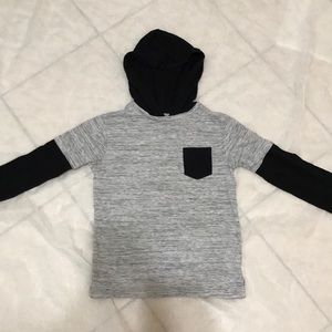 Boys hooded long sleeve shirt